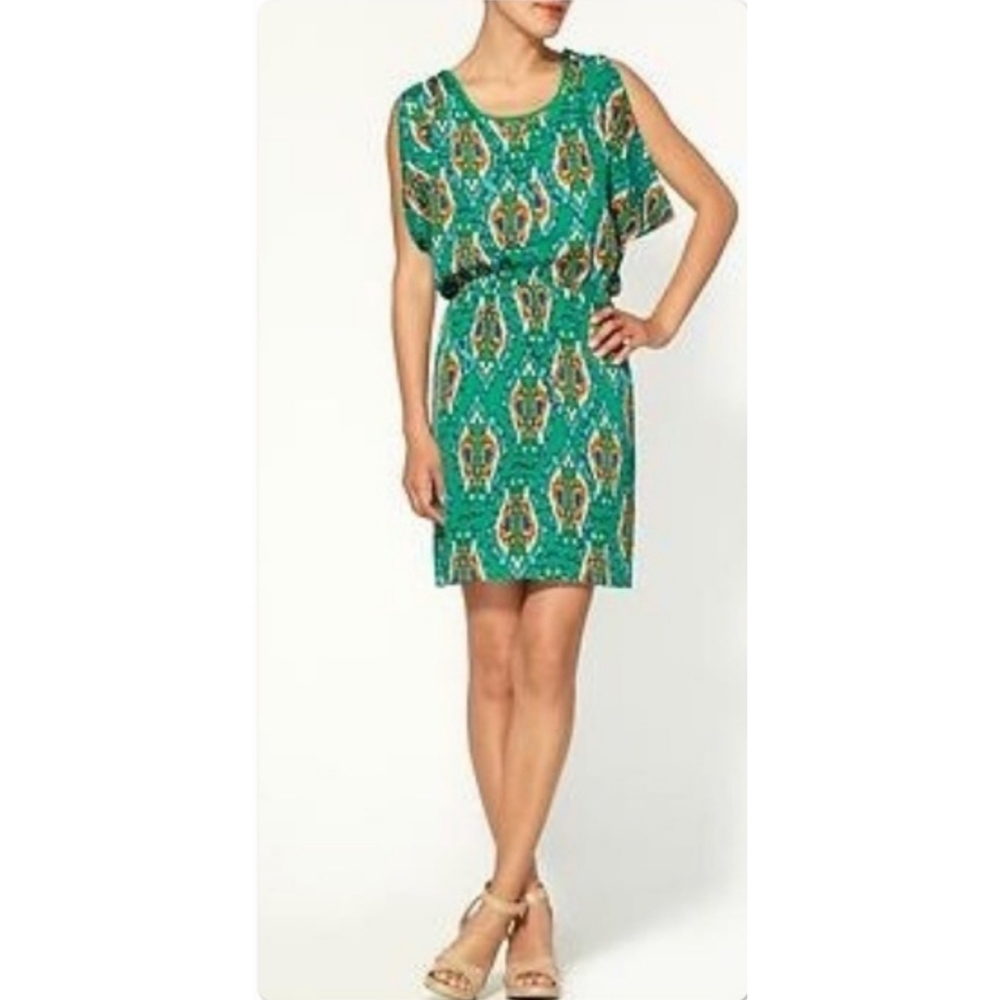 Collective concepts l Teal Cold-shoulder Dress XS